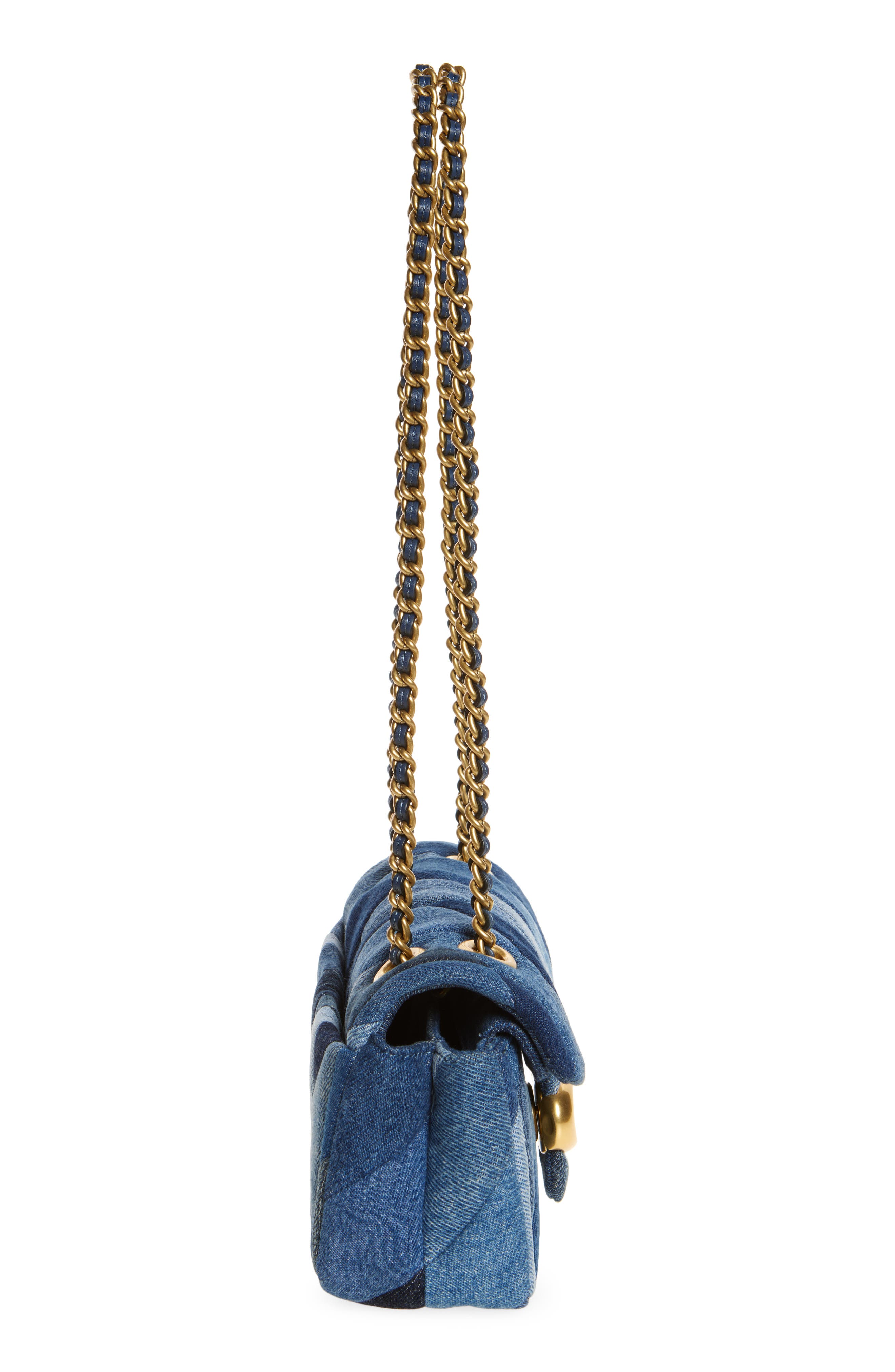 COACH Tabby 20 Denim Patchwork Quilting Shoulder Bag, Alternate, color, 