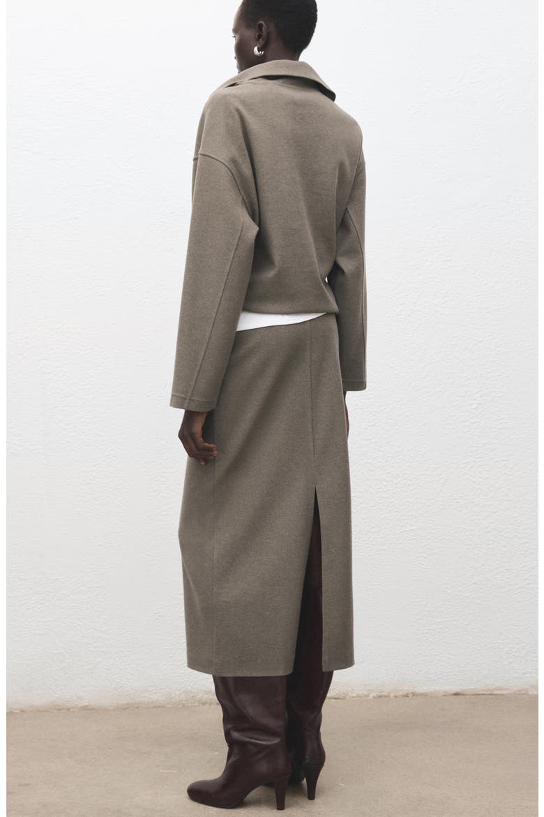 Opening Pencil Skirt, Alternate, color, MEDIUM BROWN