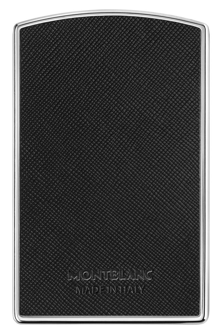 Sartorial Hard Shell Business Card Holder, Alternate, color, BLACK