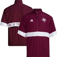 adidas Men's adidas Maroon Texas A&M Aggies Strategy Short Sleeve Half-Zip Jacket
