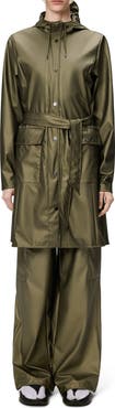 Rains Curve Waterproof Belted Jacket