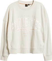 BOSS Orange Ever Embroidered Crewneck Cotton Sweatshirt