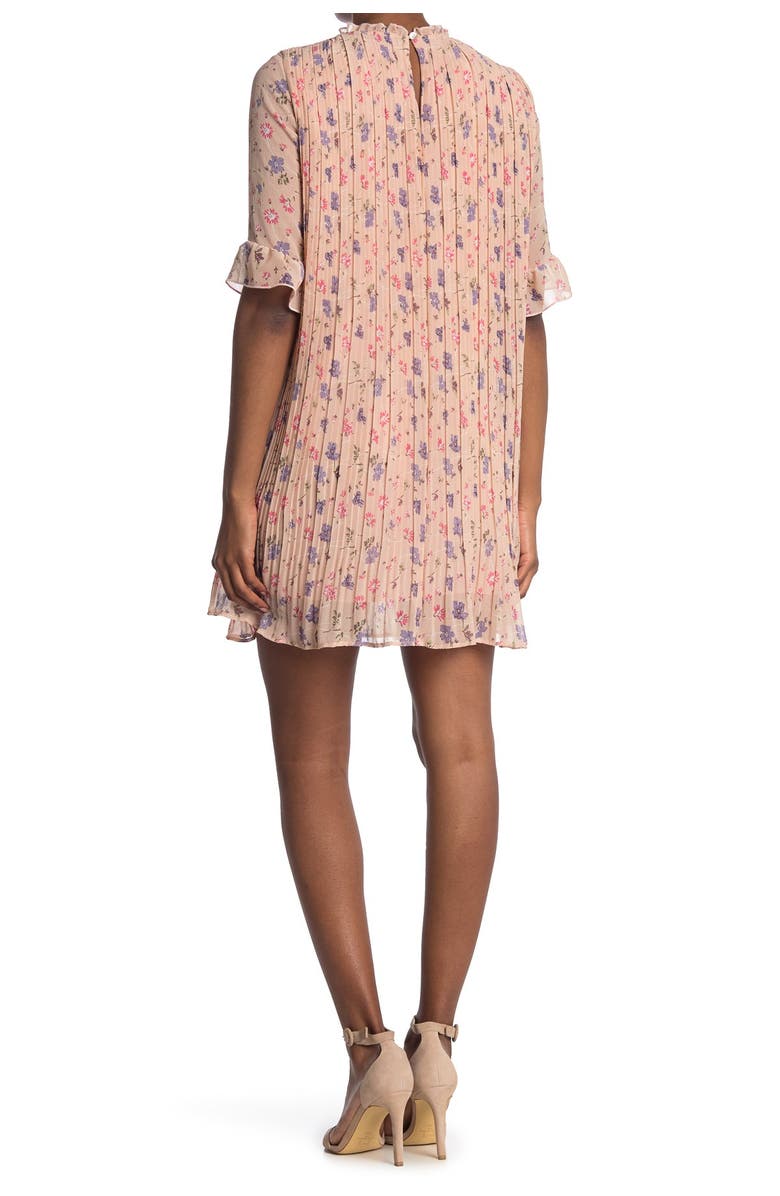 MELLODAY Plissé Ruffle Minidress, Alternate, color,