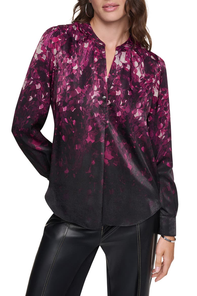 Pleated Long Sleeve Top, Main, color, PAILLETTE