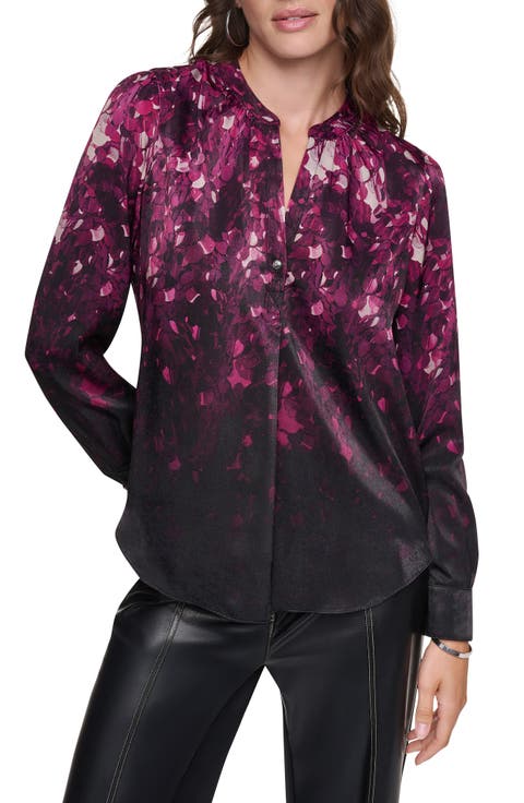 Pleated Long Sleeve Top