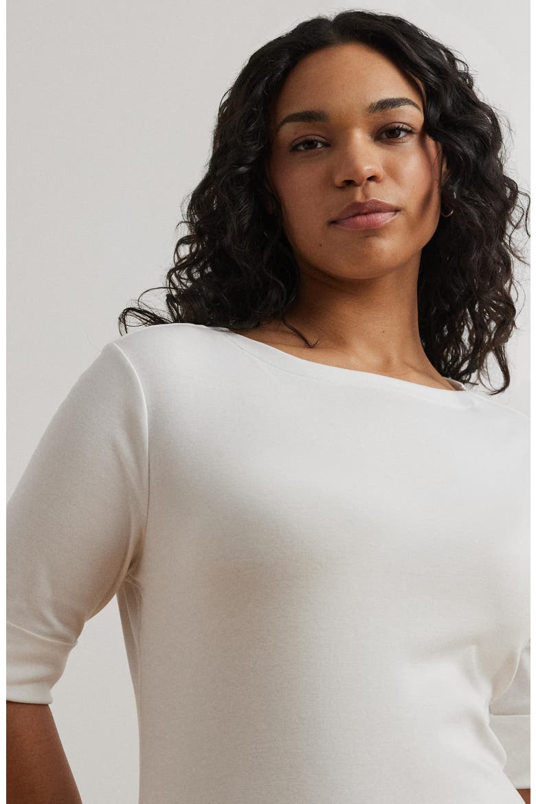 Boat Neck Top, Alternate, color, WHITE