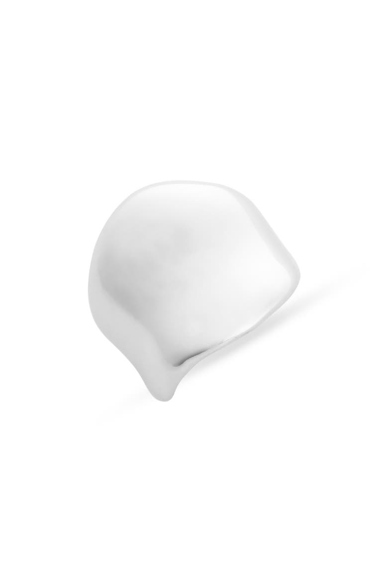 Wide Organic Band Ring, Main, color, RHODIUM