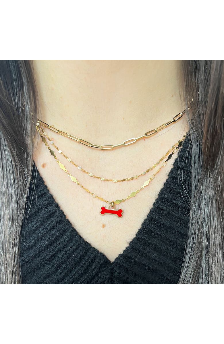 The Lovery Fine Jewelry Coral Bone Charm, Alternate, color, Coral