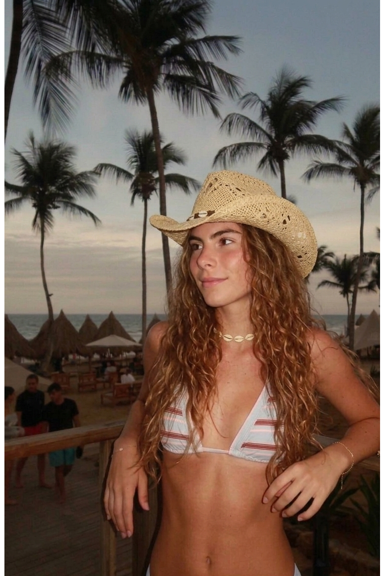 Twister Legacy  Handwoven Straw Sun Hat - Bohemian Summer Cowboy Hat, Alternate, color, Ochre  / Beige