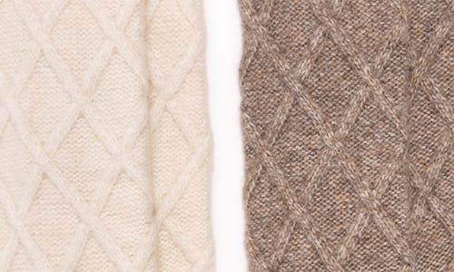 Muk Luks Lounge Lattice Crew Socks In Multi