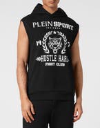 PLEIN SPORT Sleeveless Hoodie Sweatshirt Tiger Men