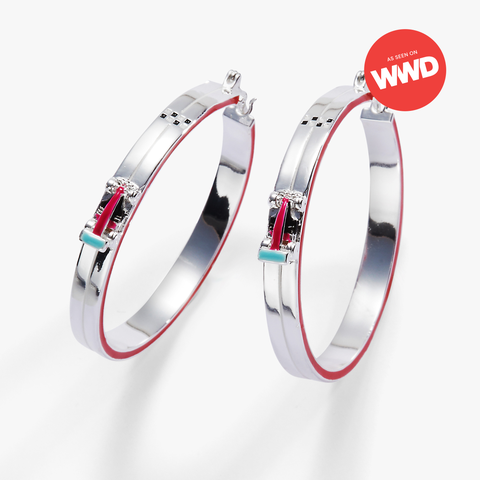 Hot Wheels Racecar Hoop Earrings