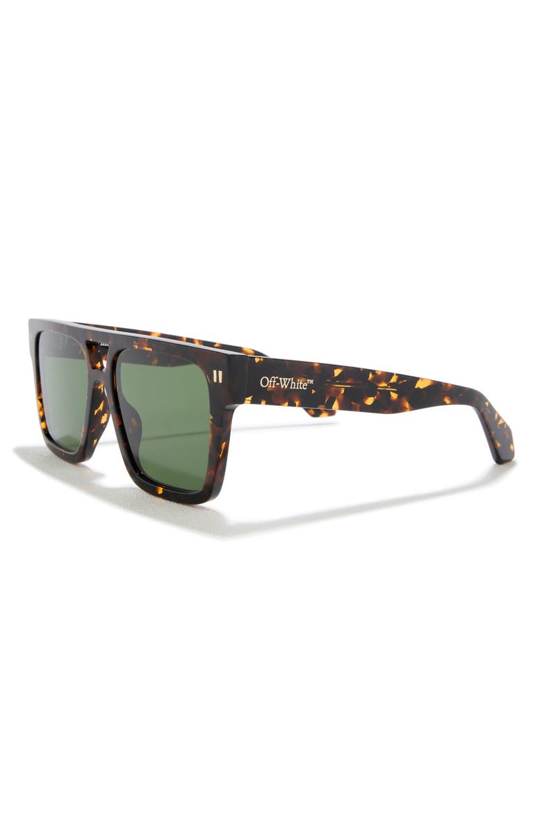 56mm Springfield Shield Sunglasses, Alternate, color, BROWN HAVANA/ GREEN