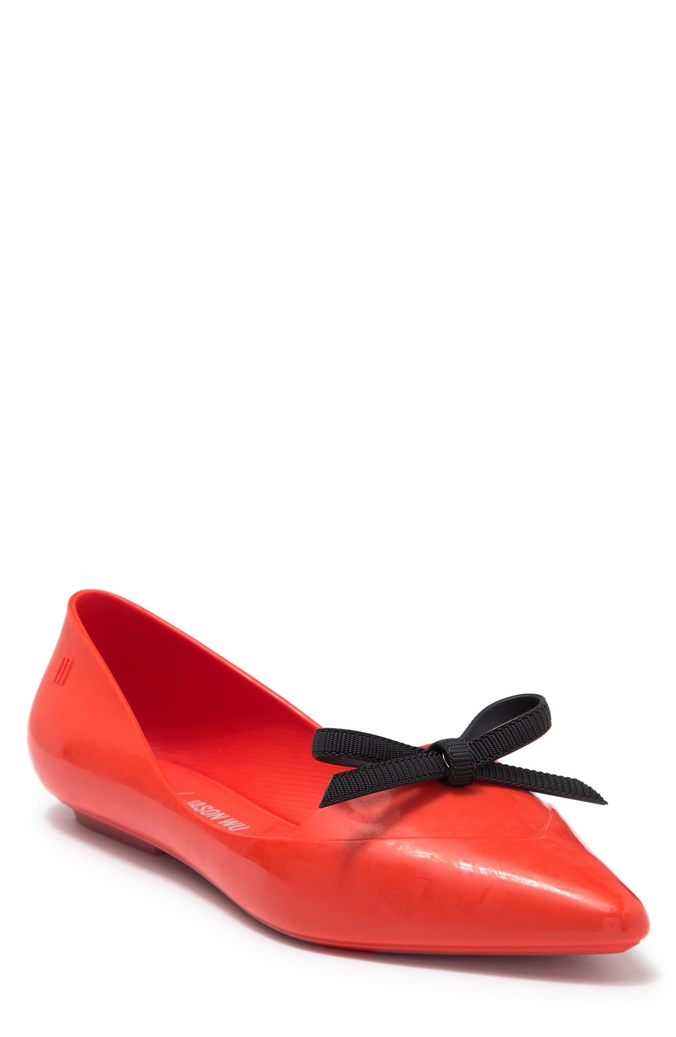 x Jason Wu Bow Jelly Flat, Main, color, BORDEAUX