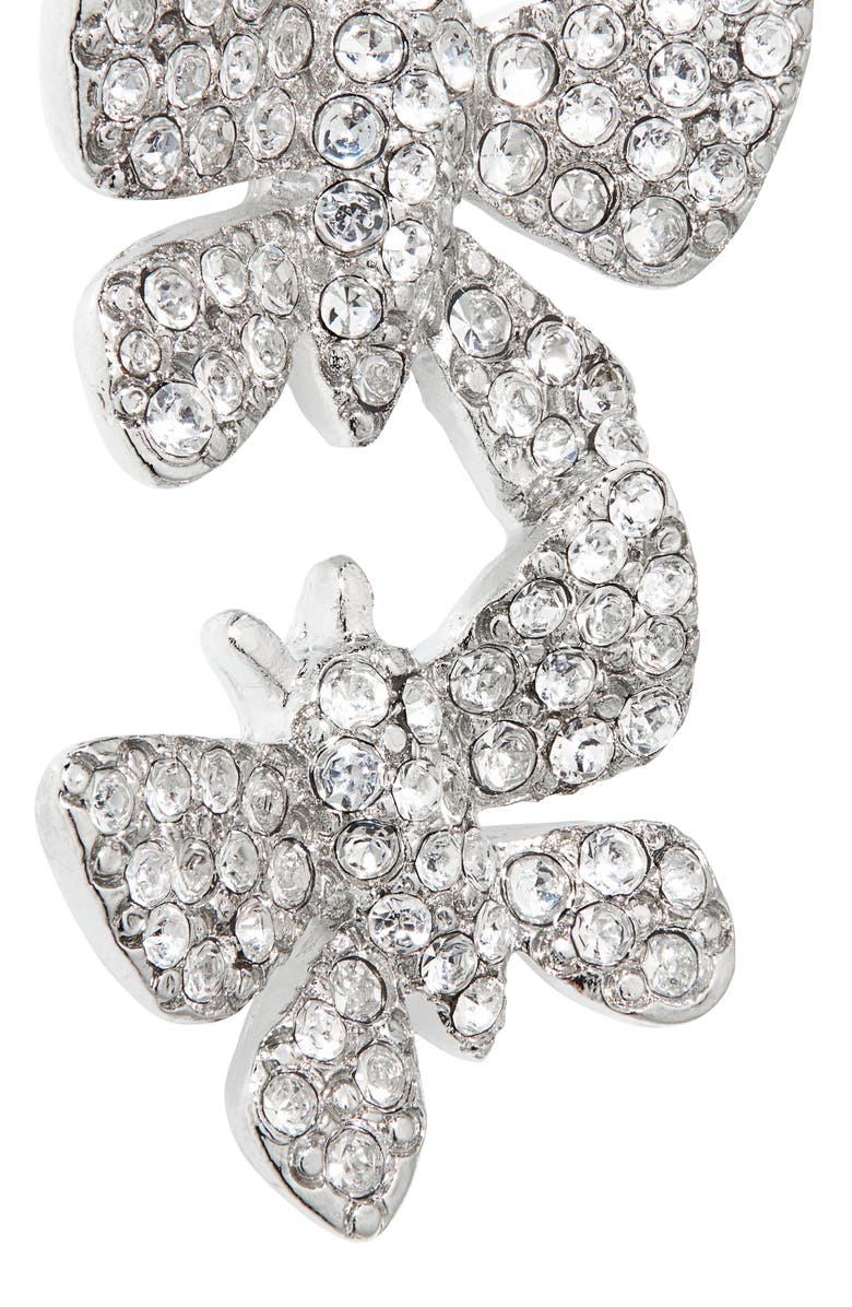 Oscar de la Renta Crystal Butterfly Earrings, Alternate, color, 