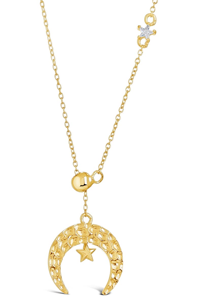 Sterling Forever Selene Lariat Pendant Necklace, Alternate, color, Gold