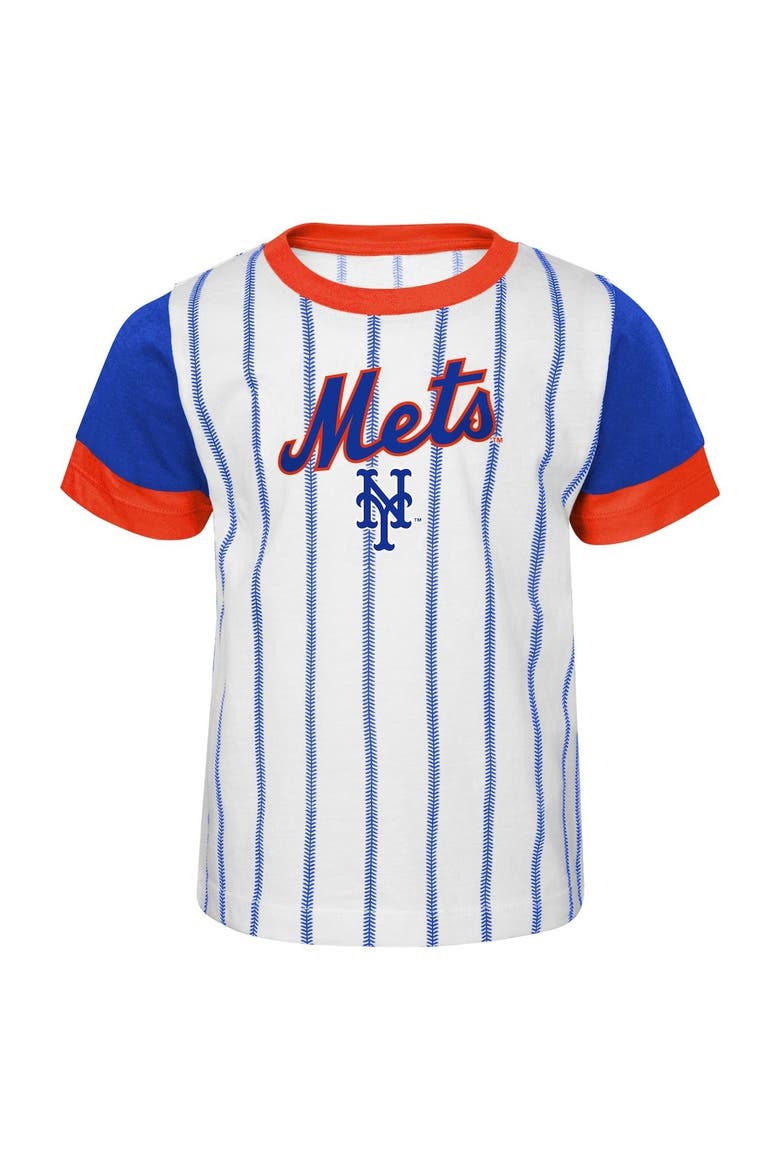 Infant White/Royal New York Mets Position Player T-Shirt & Shorts Set, Alternate, color, White
