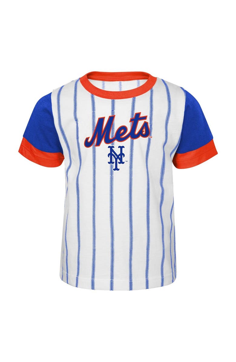 Outerstuff Infant White/Royal New York Mets Position Player T-Shirt & Shorts Set, Alternate, color, 