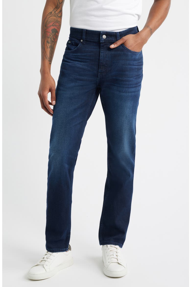 Delaware Slim Fit Stretch Jeans, Main, color, DARK BLUE