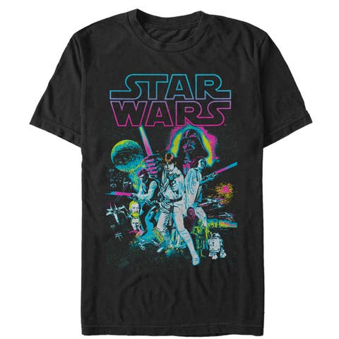 Men's Star Wars Neon Collage  Graphic T-Shirt