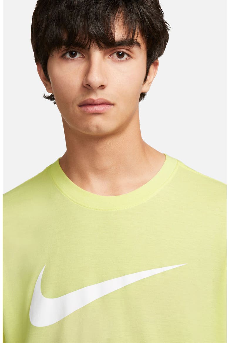 Icon Swoosh Cotton Graphic T-Shirt, Alternate, color, LUMINOUS GREEN