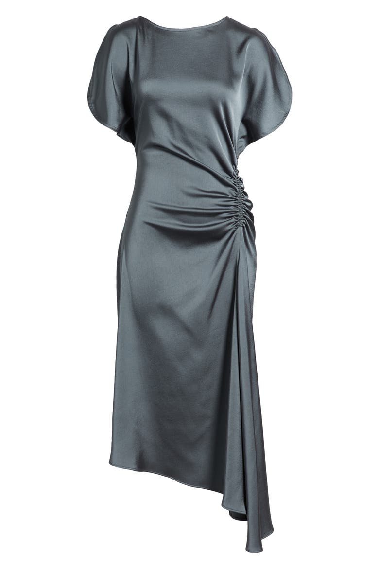 Short Sleeve Asymmetric Draped Midi Dress, Alternate, color, EIFFEL TOWER