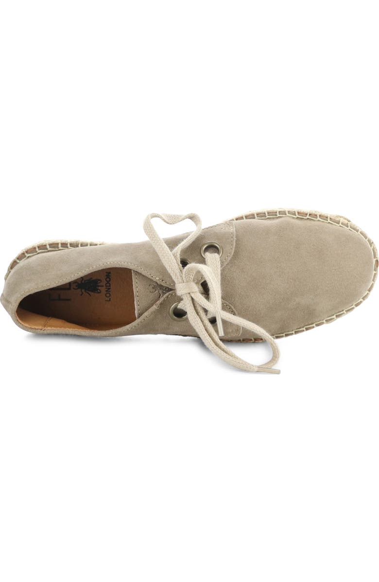 Fly London Lace-Up Espadrille Sneaker, Alternate, color, Beige Suede