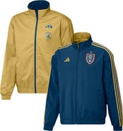 adidas Men's adidas Navy/Gold Real Salt Lake 2023 On-Field Anthem Full-Zip Reversible Team Jacket