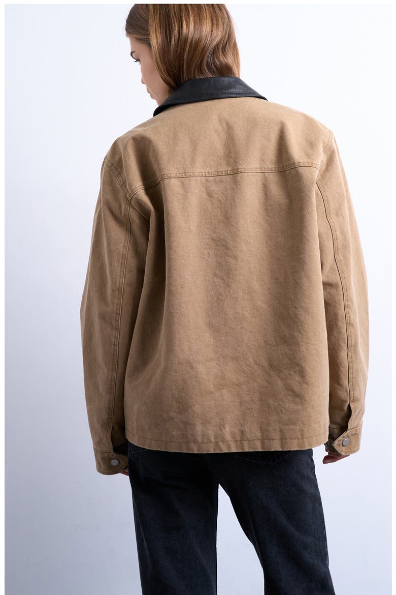 Zip Through Barn Jacket, Alternate, color, TAN