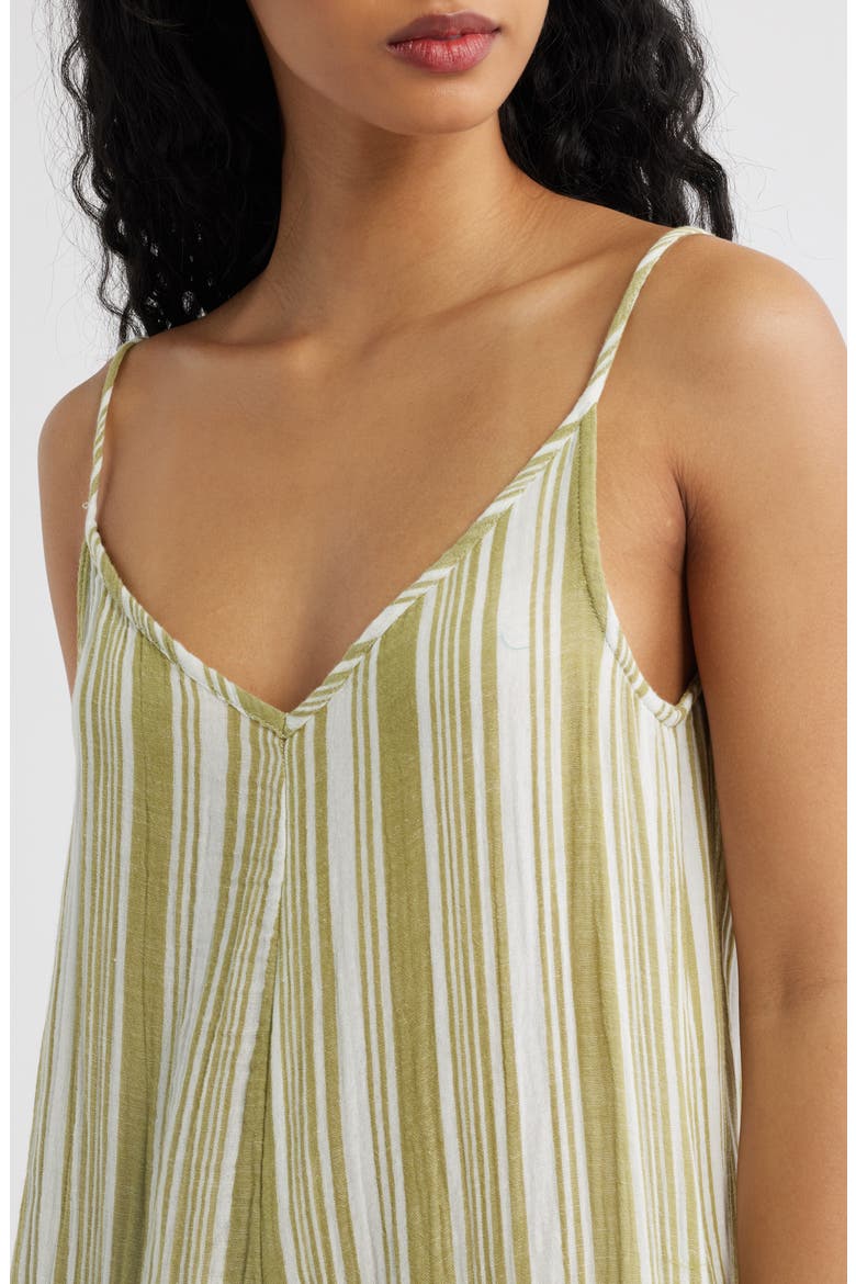 Surf Stripe Wide Leg Jumpsuit, Alternate, color, OLIVE