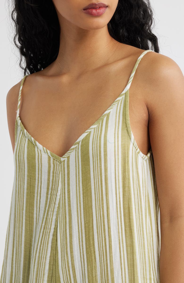 Rip Curl Surf Stripe Wide Leg Jumpsuit, Alternate, color, Olive