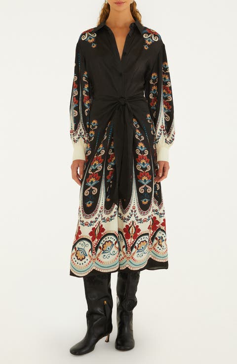 Nikita Long Sleeve Midi Shirt Dress
