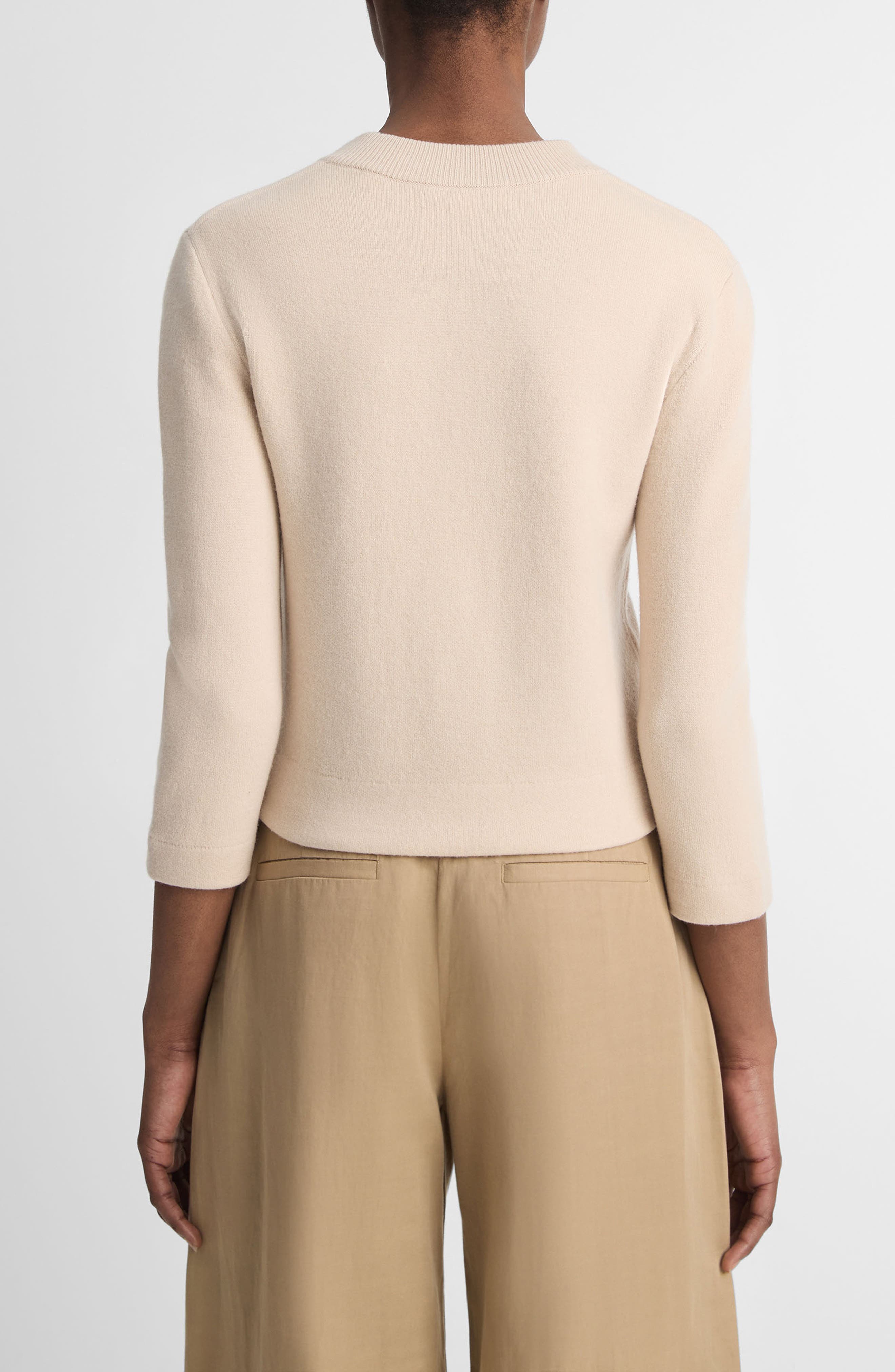 Shrunken Wool & Cashmere Snap Cardigan - image 2