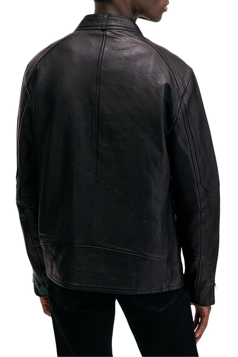 Cora Leather Jacket, Alternate, color, JET BLACK