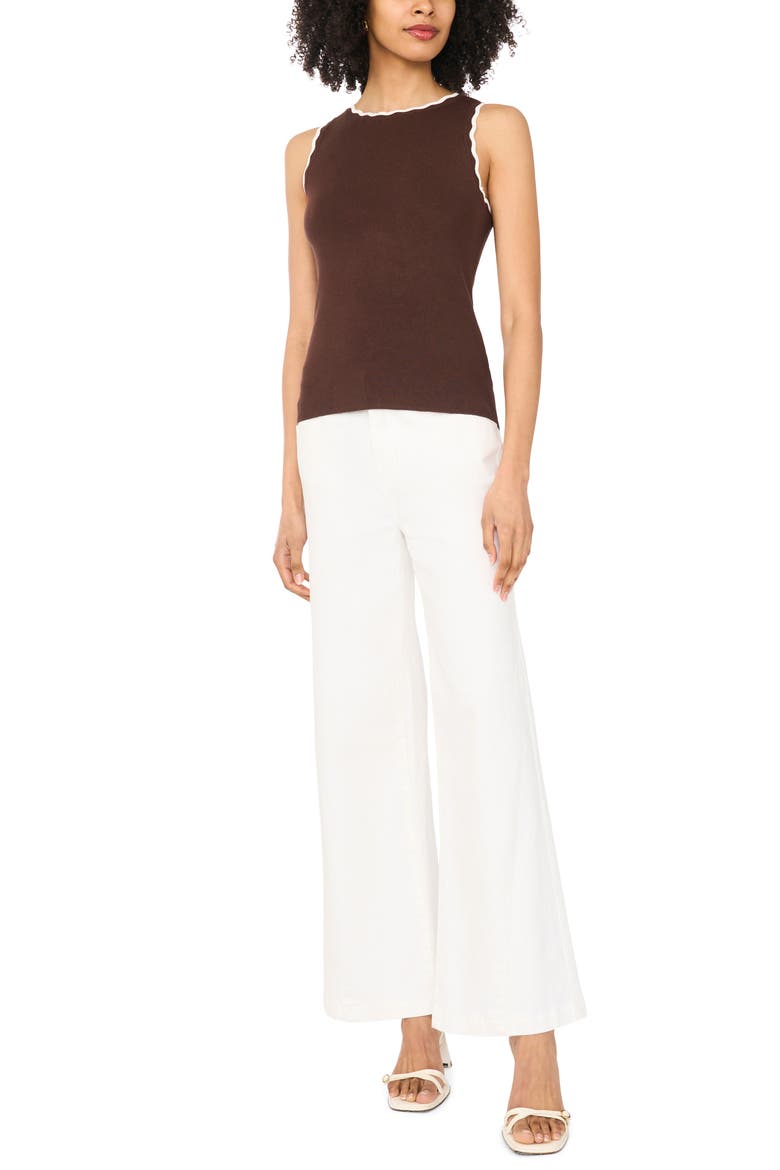 Scallop Tip Sweater Tank, Alternate, color, CHICORY COFFEE