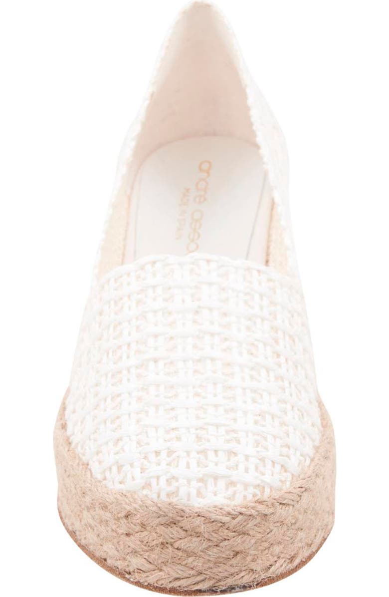 André Assous Patti Espadrille Wedge, Alternate, color, White Woven