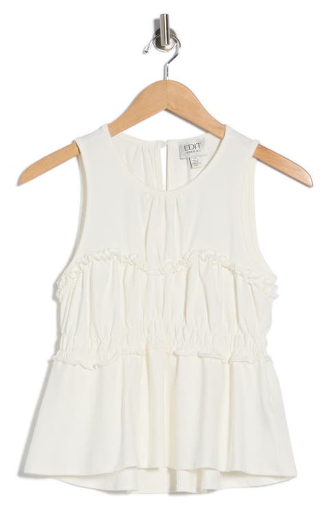 Shirred Babydoll Top