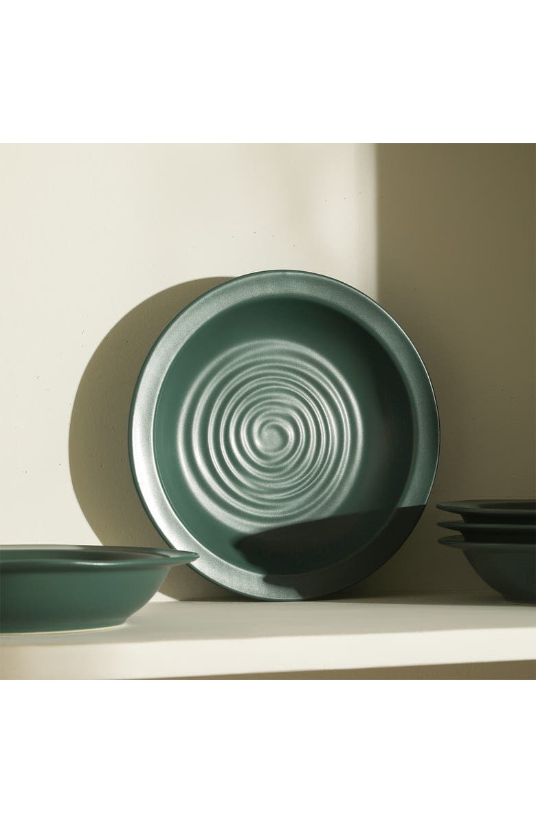 Stone Lain Orbit Stoneware 4-Piece Pasta Bowl Set, Alternate, color, Green