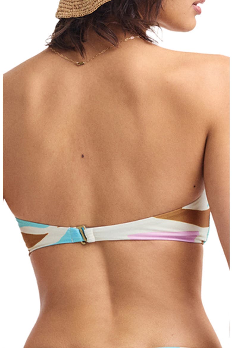 Nala Bandeau Bikini Top, Alternate, color, WHITE/ MULTI