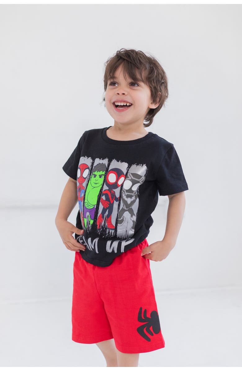 Marvel Spidey and His Amazing Friends 3pc Tank Top, Tee & Shorts Set, Alternate, color, Multicolor