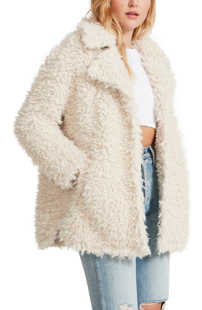 BB Dakota by Steve Madden BB Dakota What's the Fuzz About Coat, Main, color,