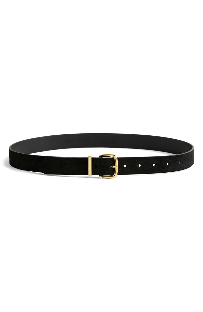 Madewell Essential Suede Belt, Main, color,