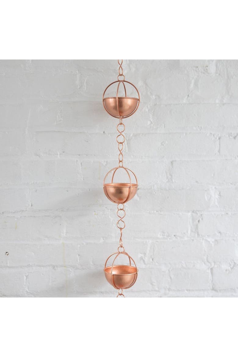 Prava Copper Rain Chain, Alternate, color, Copper