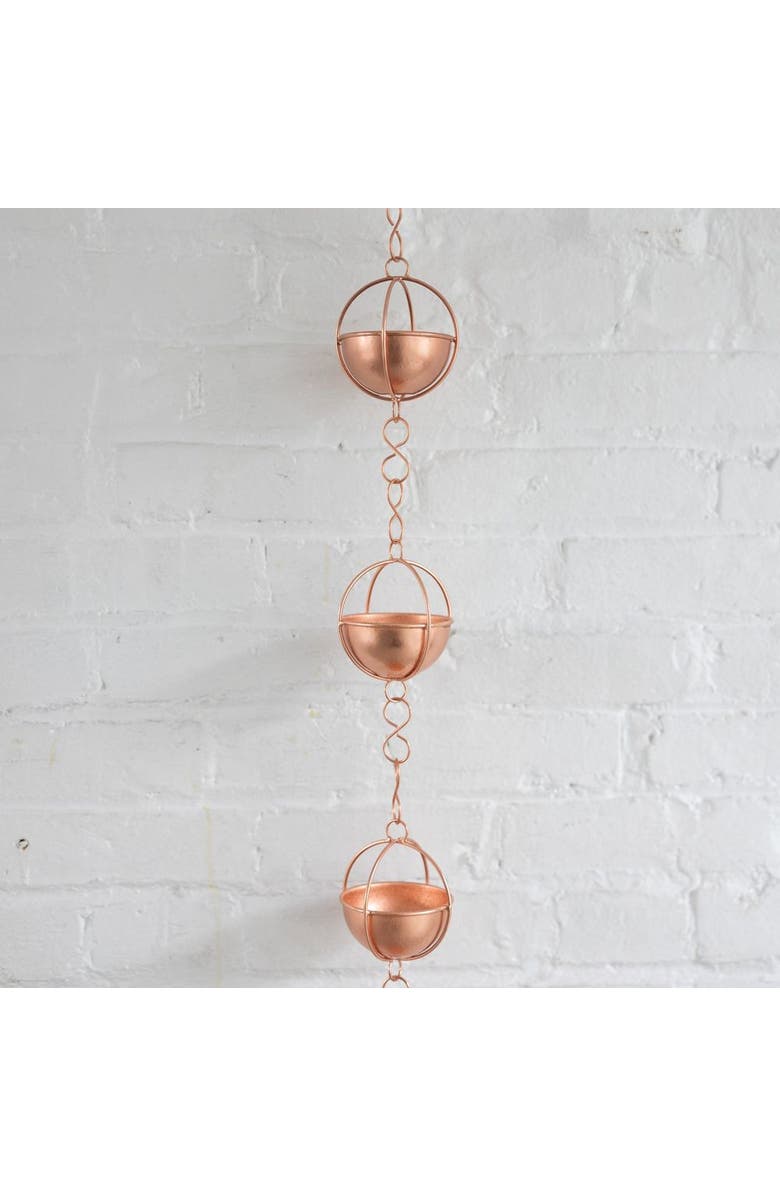 Ten Thousand Villages Prava Copper Rain Chain, Alternate, color, Copper