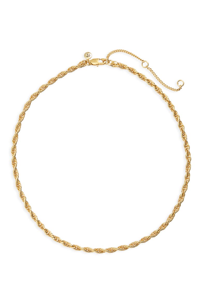 French Rope Chain Necklace, Main, color, VINTAGE GOLD