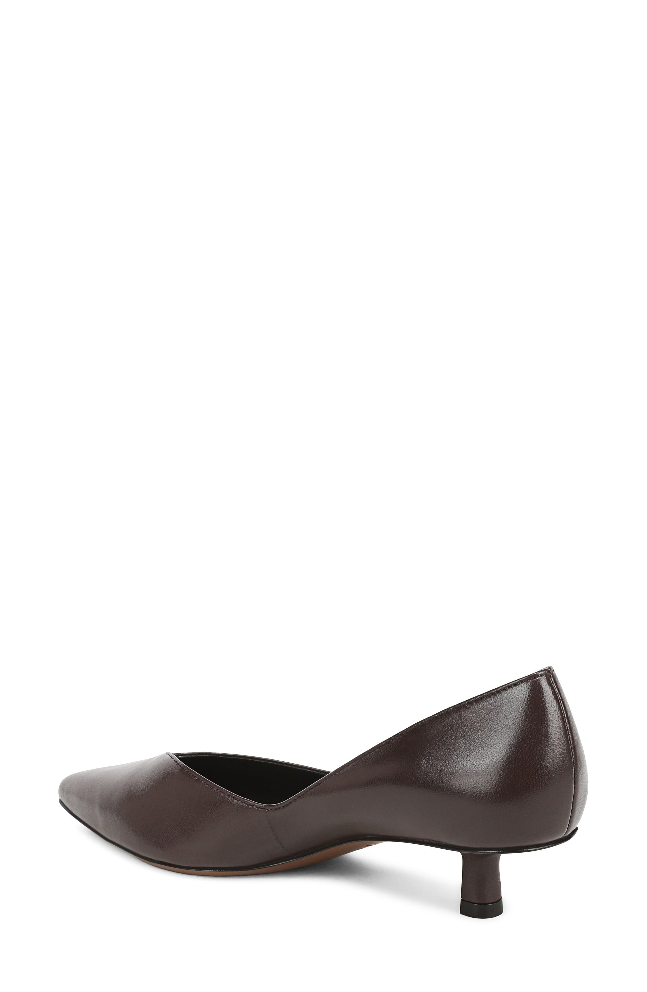 Hallie Pointed Toe Leather Pump, Alternate, color, DARK GANACHE