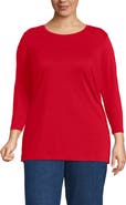Lands' End 3/4 Sleeve Cotton Supima Tunic