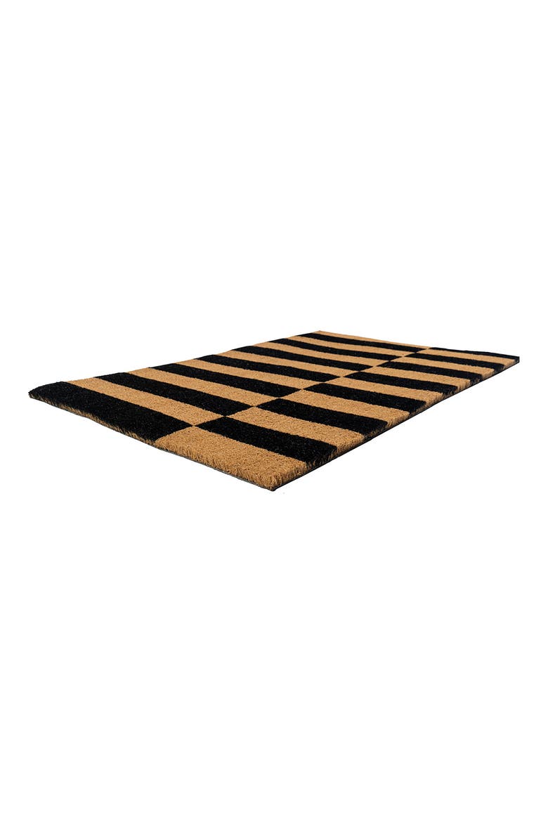 Alternating Stripe Doormat, Alternate, color, NATURAL COIR / BLACK