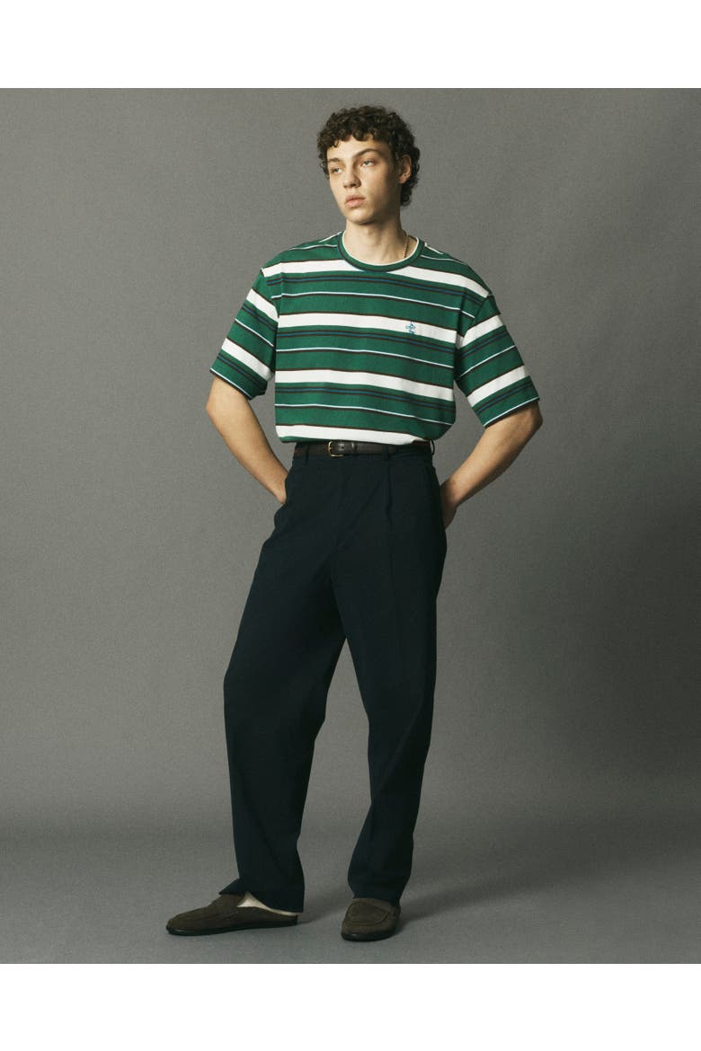 le PÈRE Green Striped Tommy Tee, Alternate, color, Green/Ecru Stripe