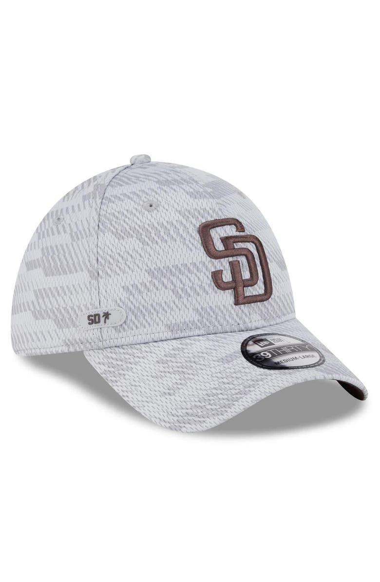 New Era Men's New Era Gray San Diego Padres 2025 MLB Clubhouse 39THIRTY Flex Hat, Main, color, Gray